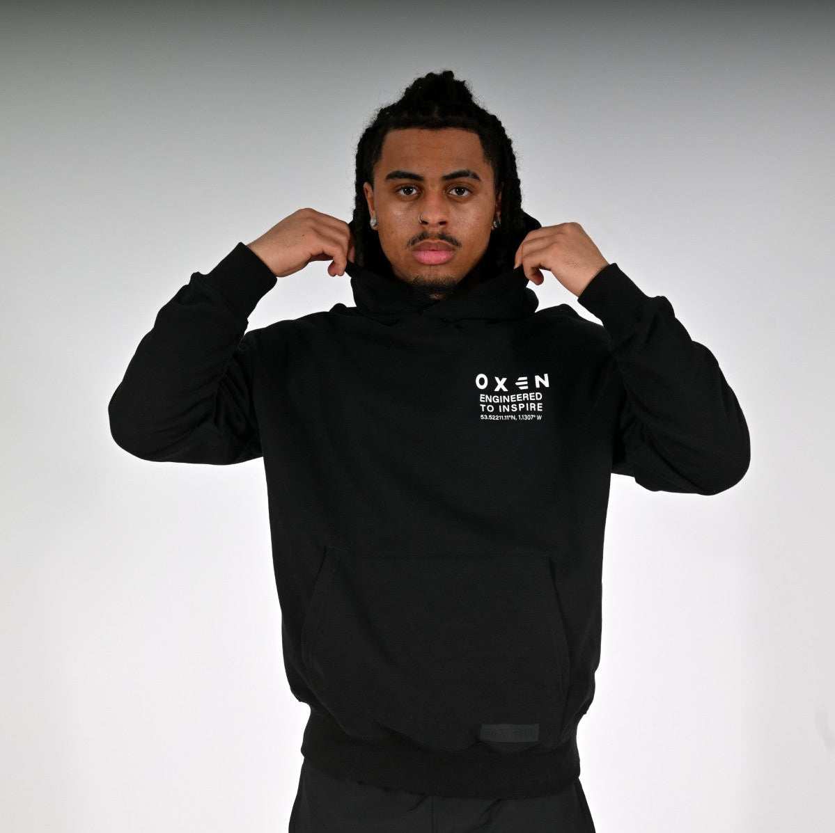 Oxen Oversized MMX Hoody Black - front