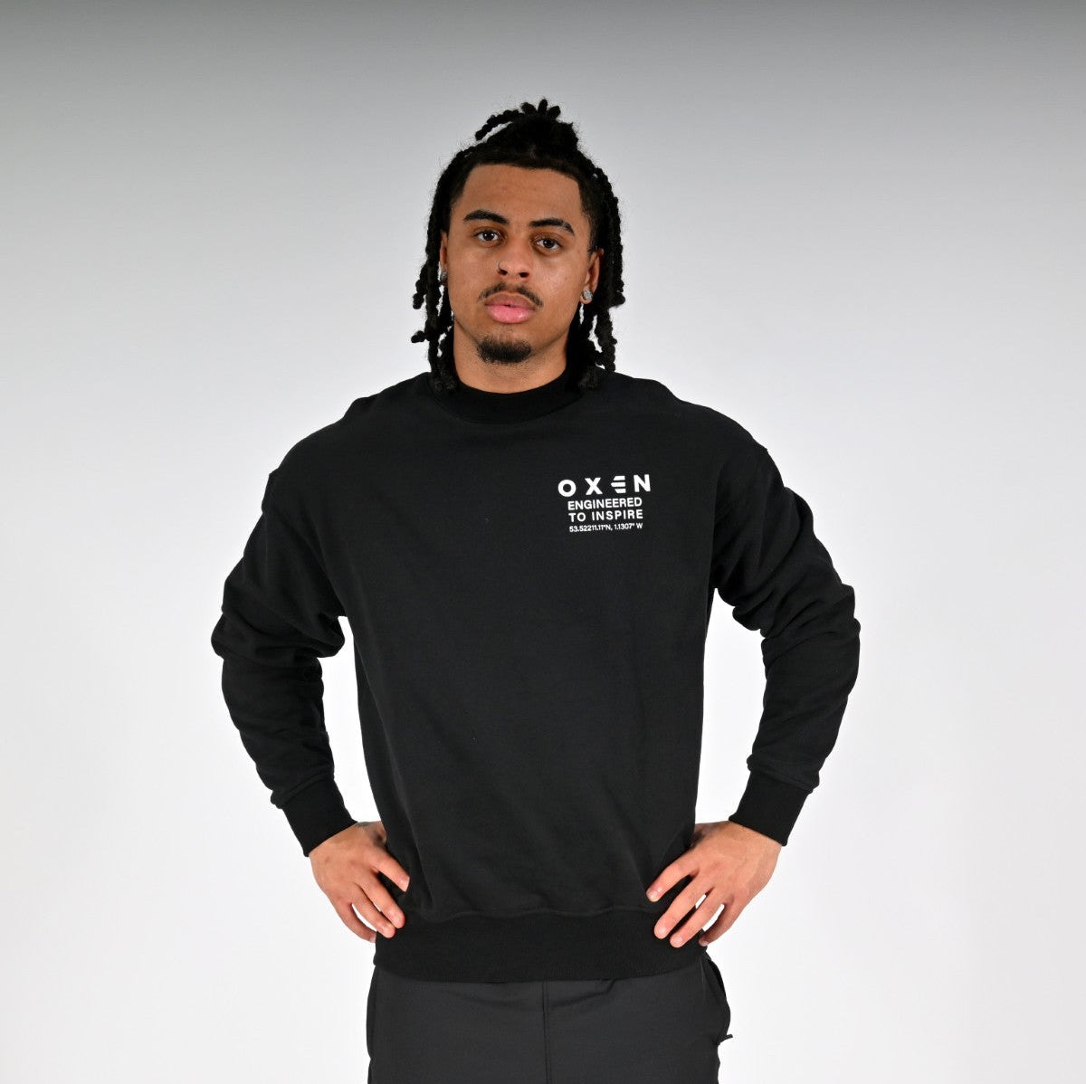 Oxen Oversized MMX Sweat Black - front