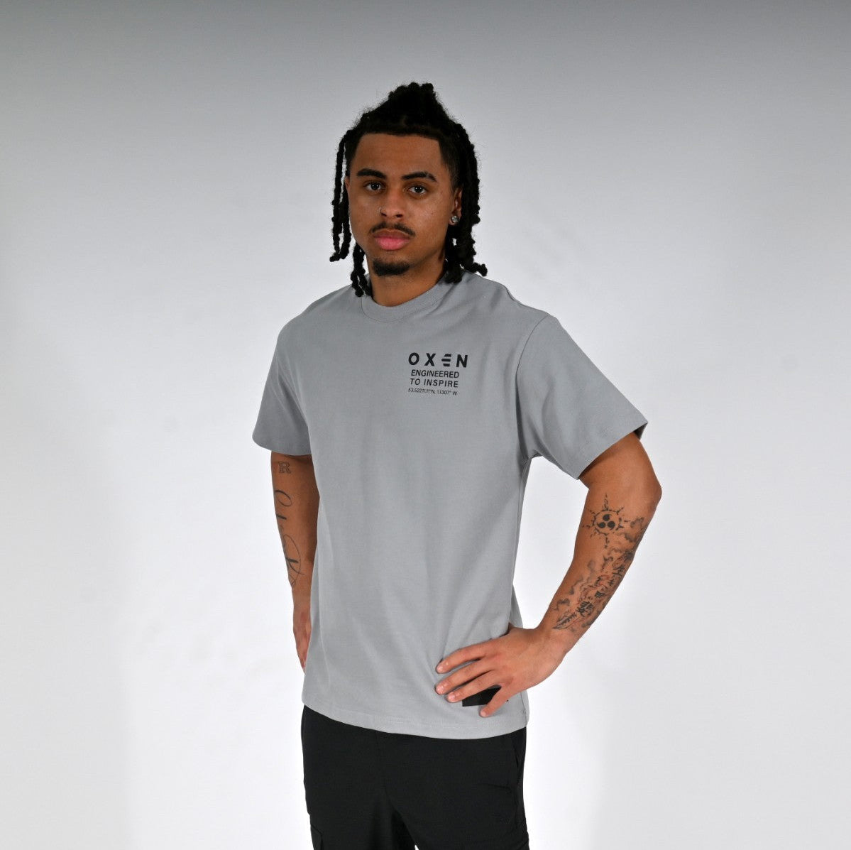 Oxen Oversized MMX Tee Grey - back
