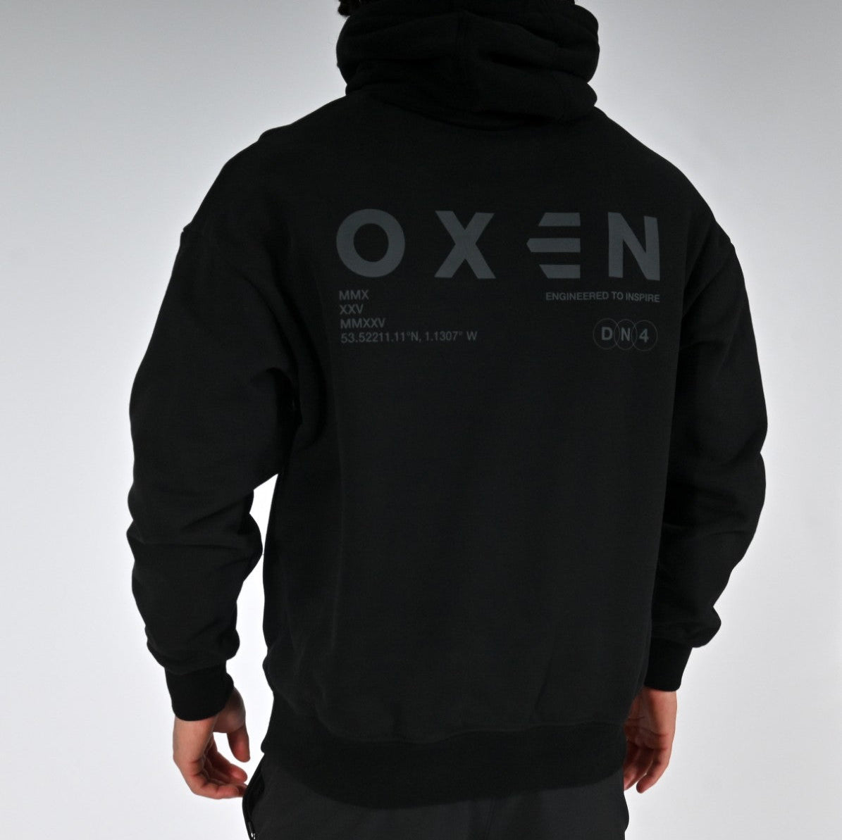 Oxen Oversized Blackout Hoody - detail 3