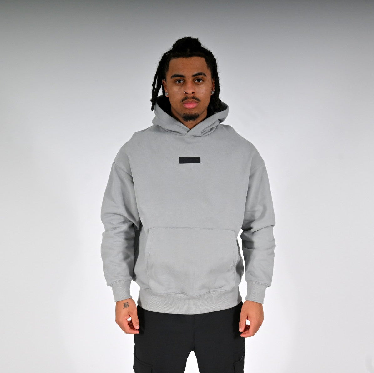 Oxen Oversized Hoody Grey - front