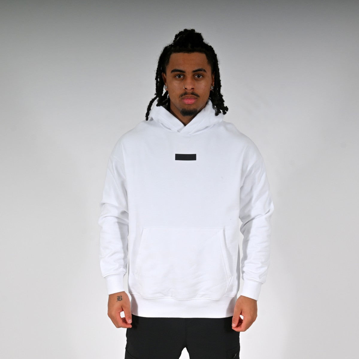 Oxen Oversized Hoody White - front