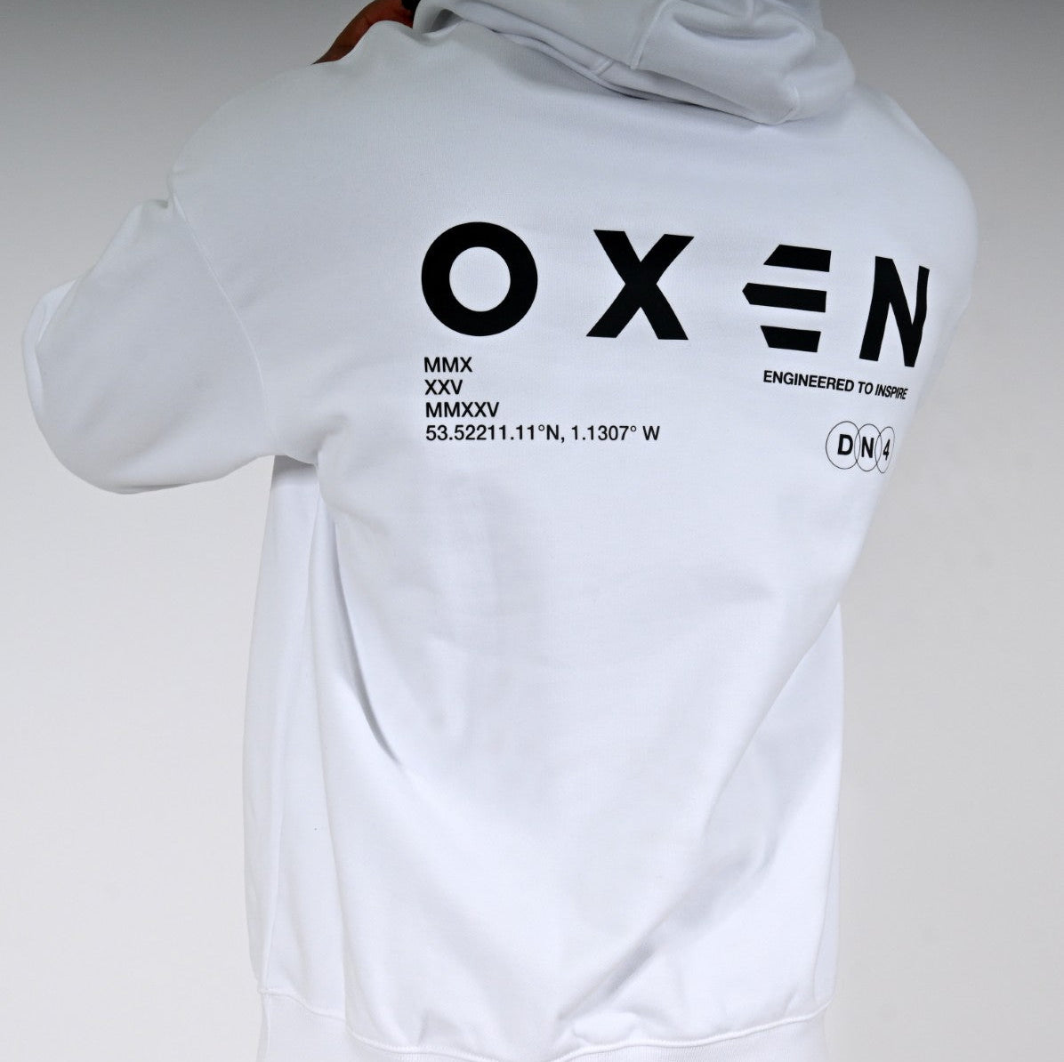 Oxen Oversized Hoody White - detail 3