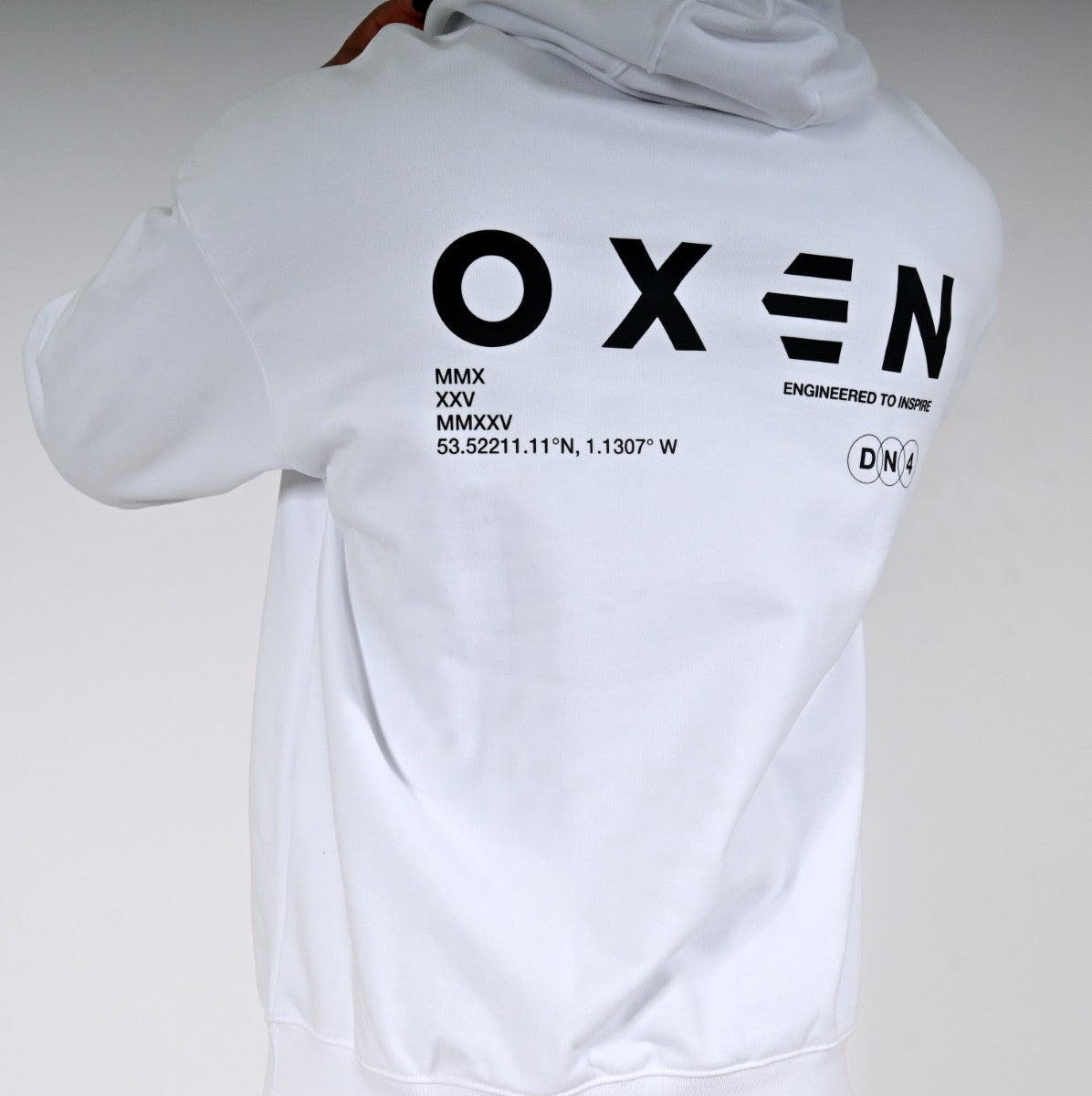 Oxen Oversized Hoody White - detail 3