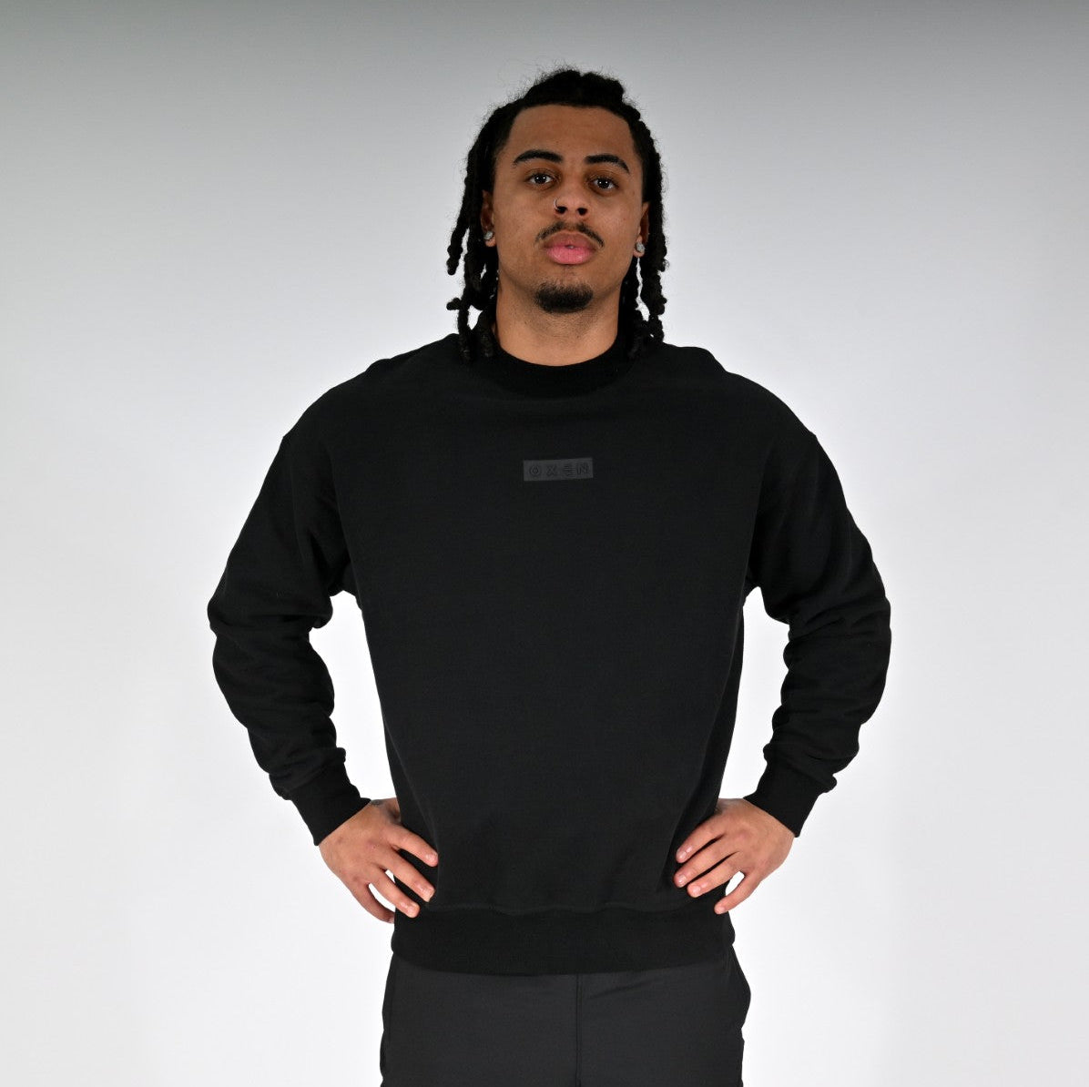 Oxen Oversized Sweat Black - front