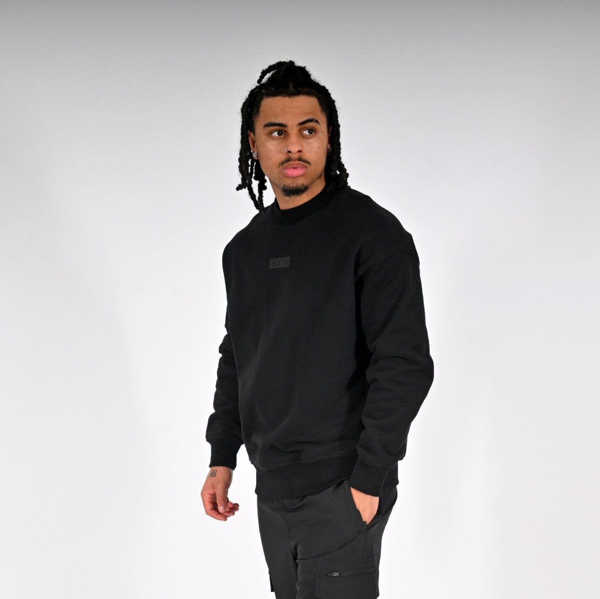 Oxen Oversized Sweat Black - back