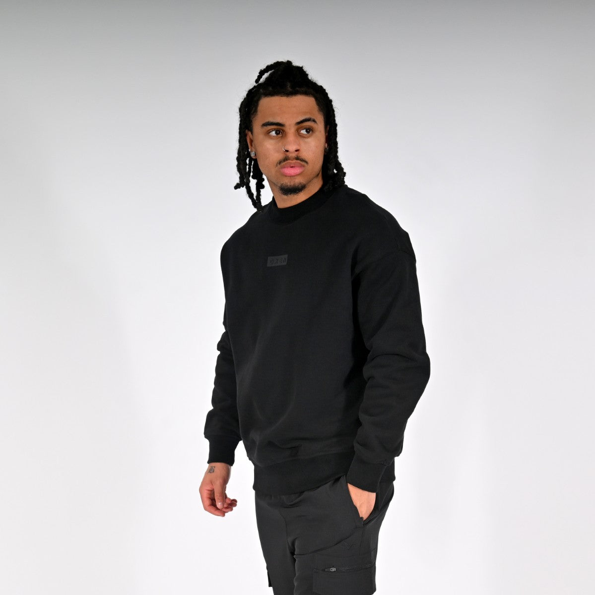 Oxen Oversized Sweat Black - back