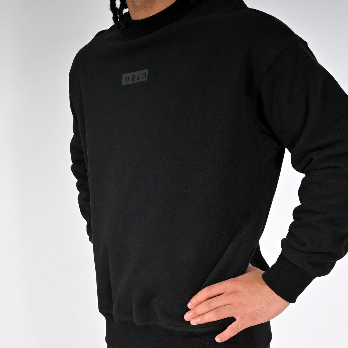Oxen Oversized Sweat Black - detail 1