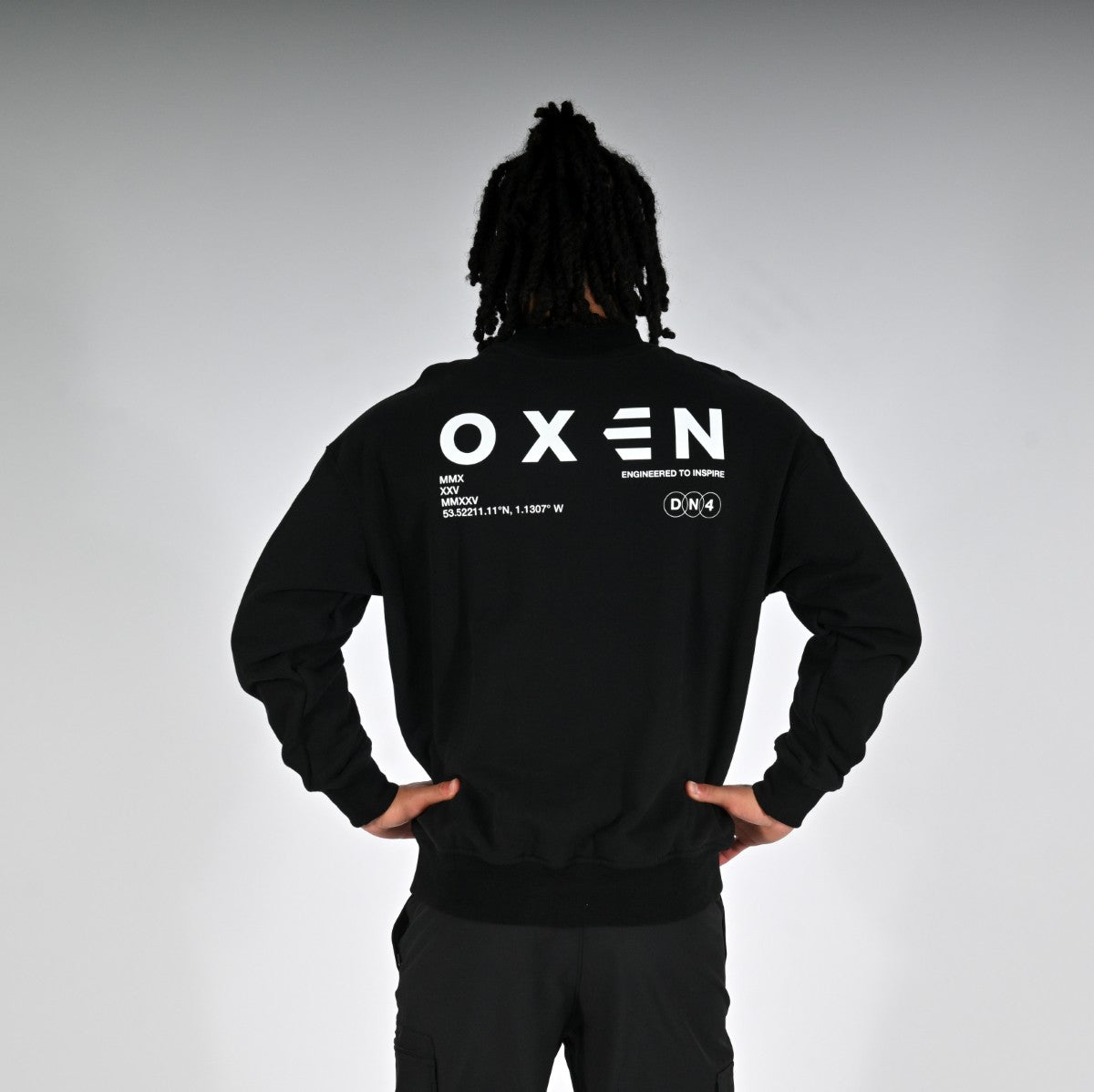 Oxen Oversized Sweat Black - detail 2