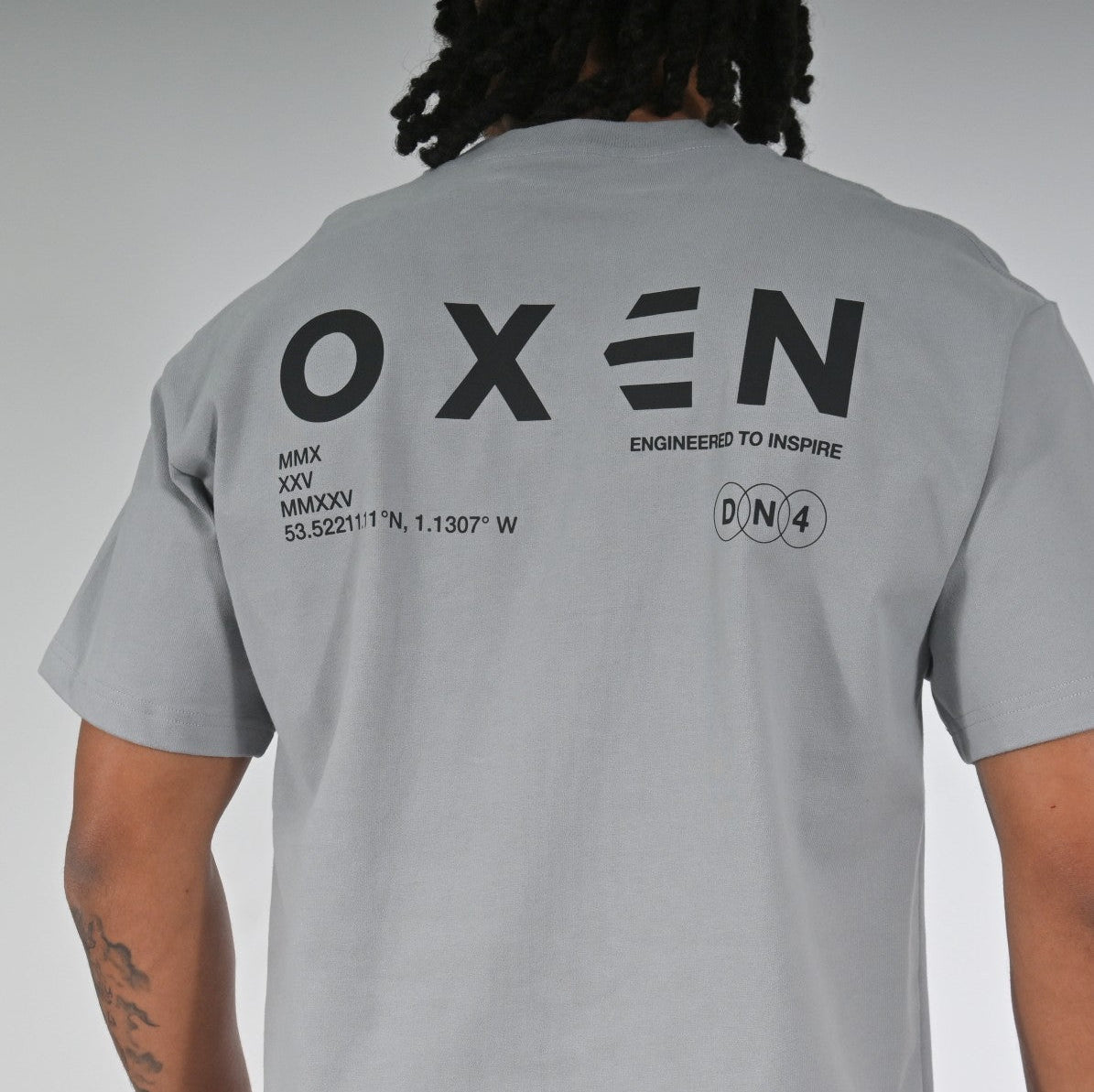 Oxen Oversized Tee Grey - detail 3