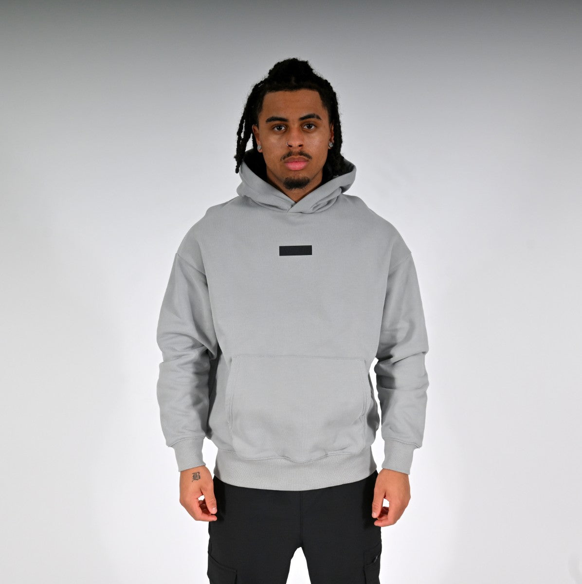 Oxen Oversized Hoody Grey - front