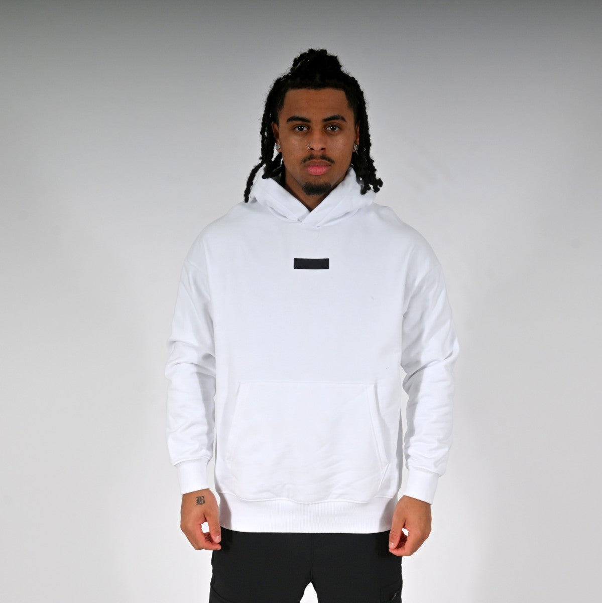 Oxen Oversized Hoody White - front