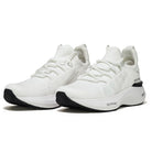Oxen React 2.0 white Flyknit trainer, medial side view